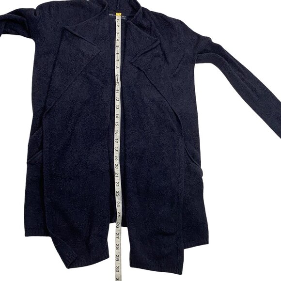 Barefoot Dreams CozyChic Lite Cardigan Wrap XXS/XS Navy Blue w/ pockets Long lin - Picture 9 of 10